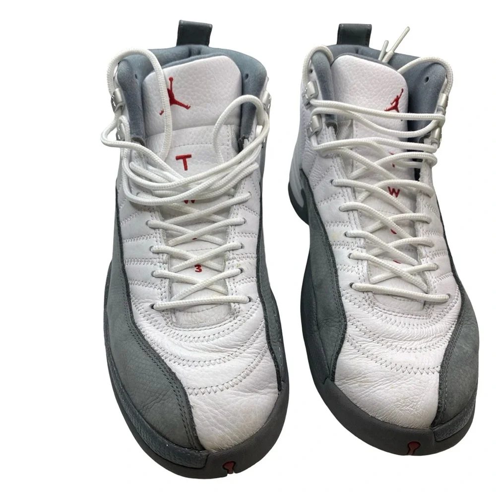 Jordan Men's White and Gray High-Top Sneakers